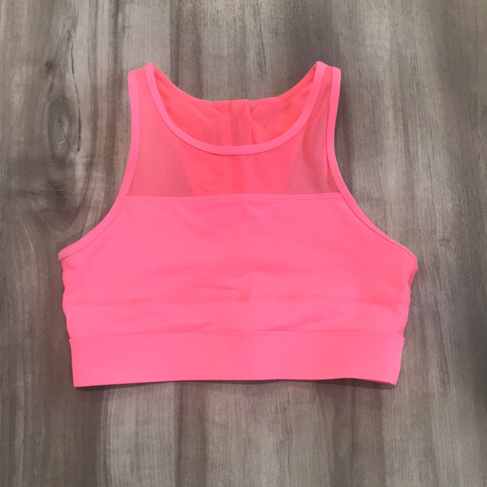 ZYIA Sports Bra, Size M, Neon Pink